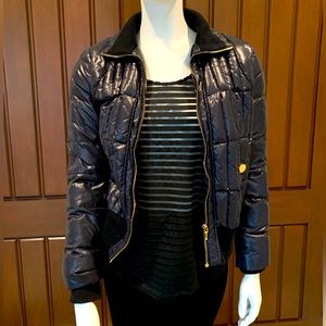 Tory Burch Warm Purple Winter Puffer Down Jacket